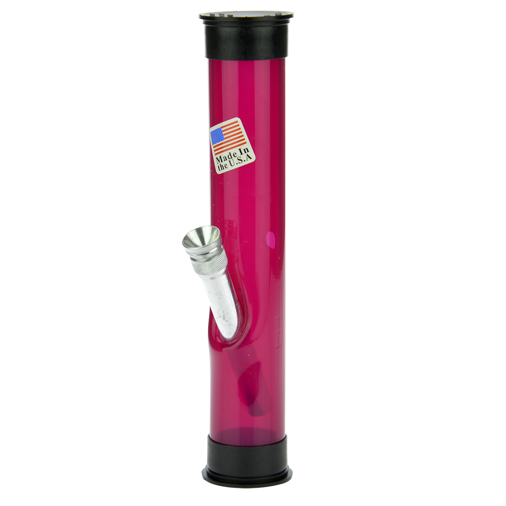 Acrylic Bong with Carb Hole and Straight Tube | Pink