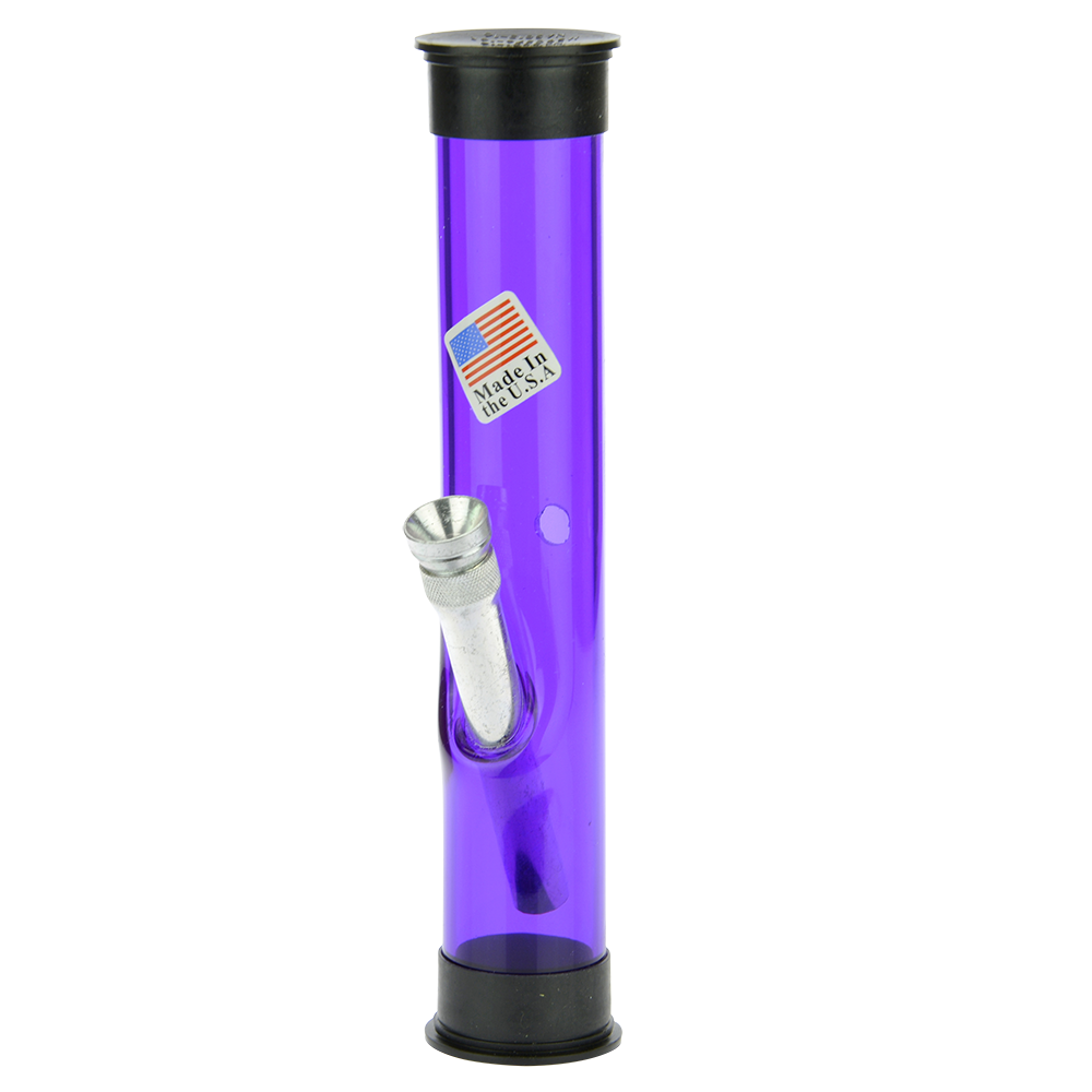 Acrylic Bong with Carb Hole and Straight Tube | Purple
