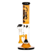 Grace Glass Cheech & Chong High Rollers Straight Tube Percolator Bong | Orange | side view 1