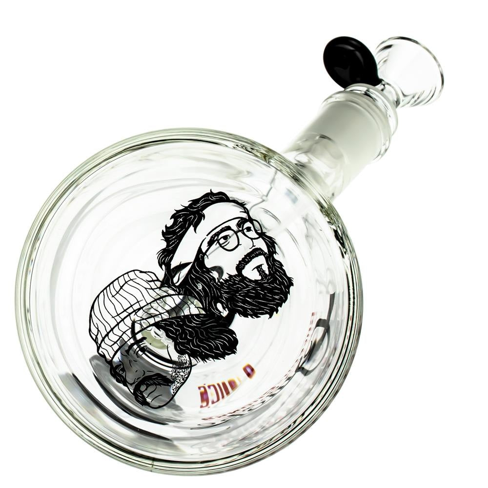 Cheech & Chong’s The Cheech Beaker Base Bong | 12 Inch | Black - Logo On Base 