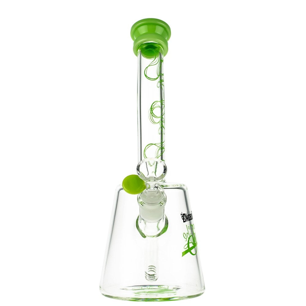 Cheech & Chong’s The Cheech Beaker Base Bong | 12 Inch | Green - Front View 