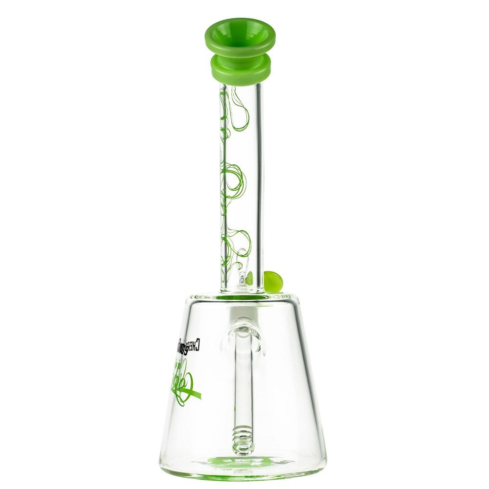 Cheech & Chong’s The Cheech Beaker Base Bong | 12 Inch | Green - Back View 
