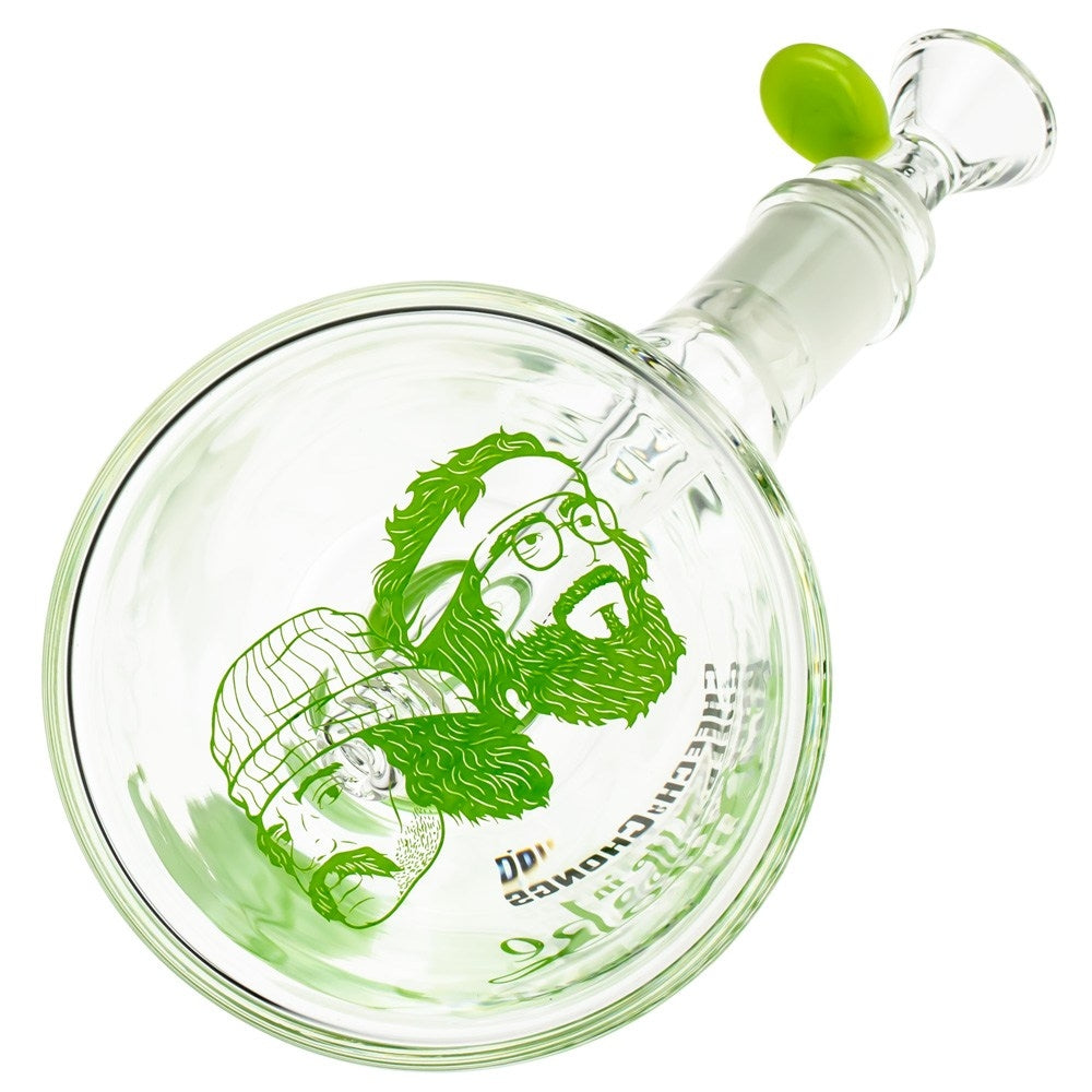 Cheech & Chong’s The Cheech Beaker Base Bong | 12 Inch | Green - Logo on Base