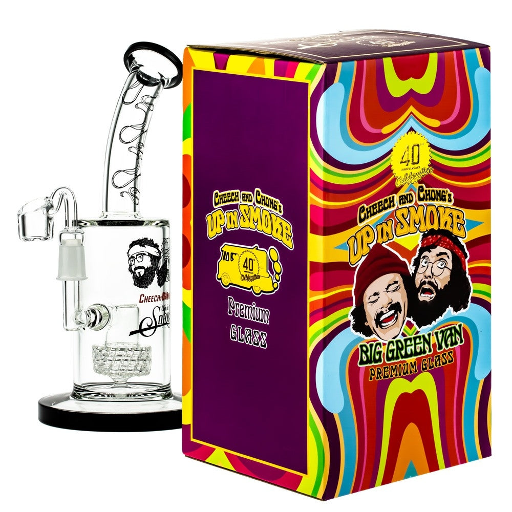 Cheech & Chong’s Big Green Van Glass Dab Rig | 10 Inch | Black - With Box