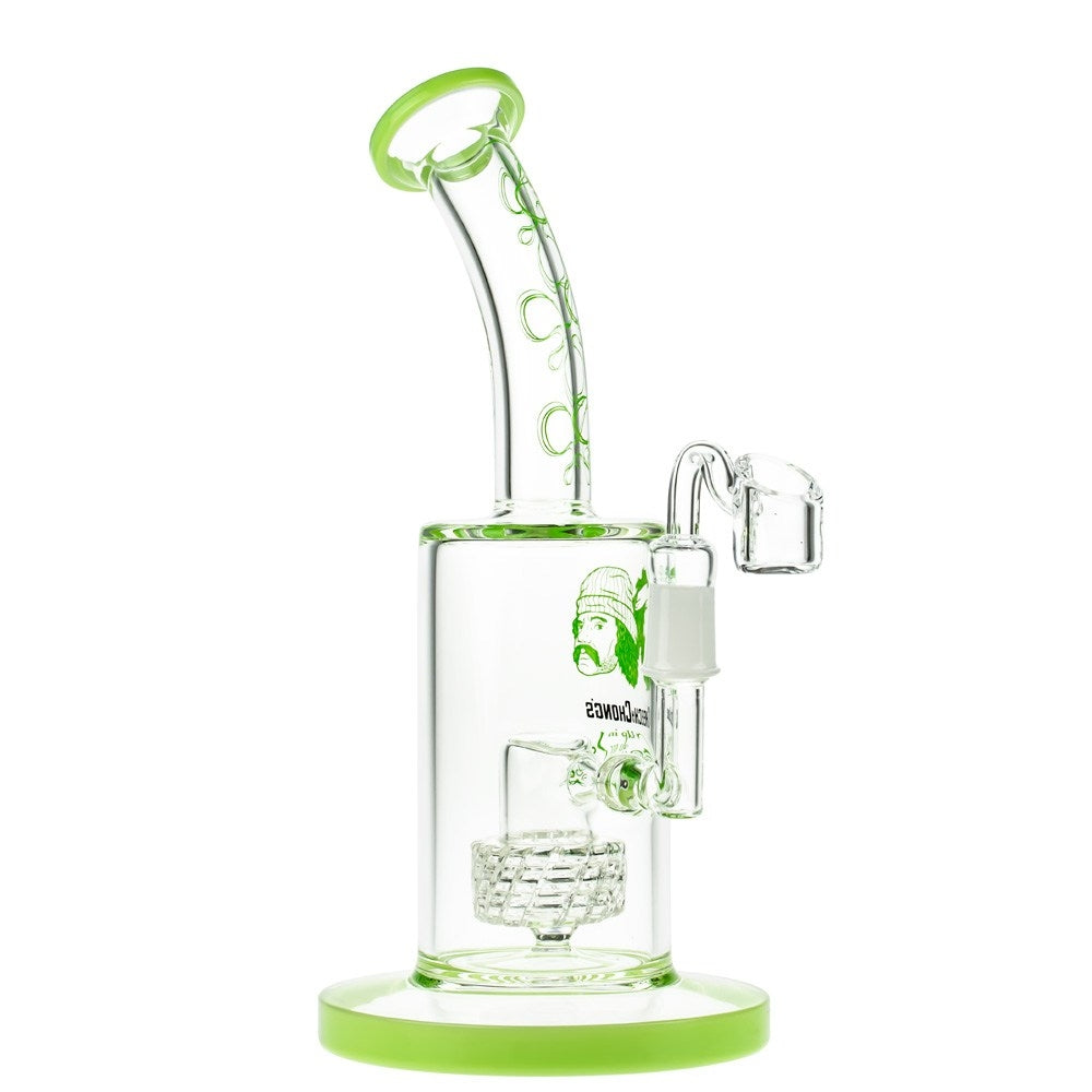 Cheech & Chong’s Big Green Van Glass Dab Rig | 10 Inch | Green - With Banger 