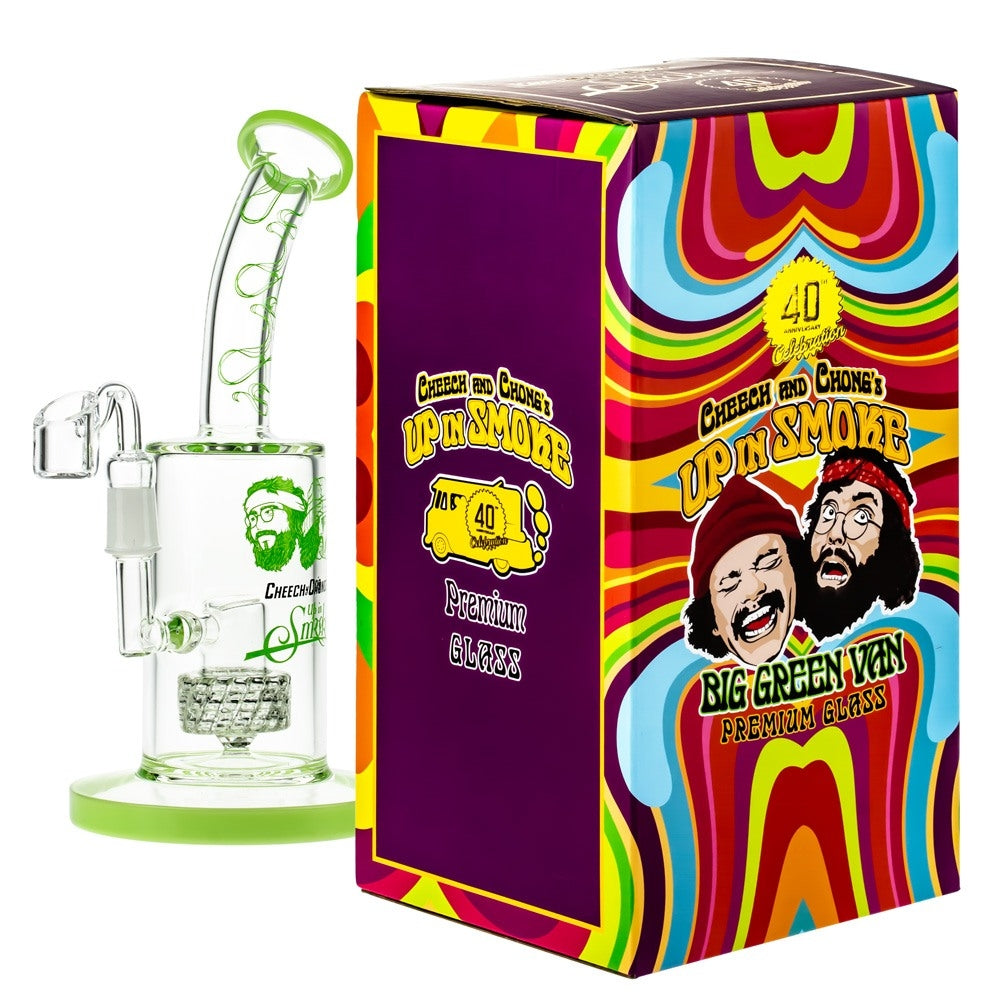 Cheech & Chong’s Big Green Van Glass Dab Rig | 10 Inch | Green - With Box