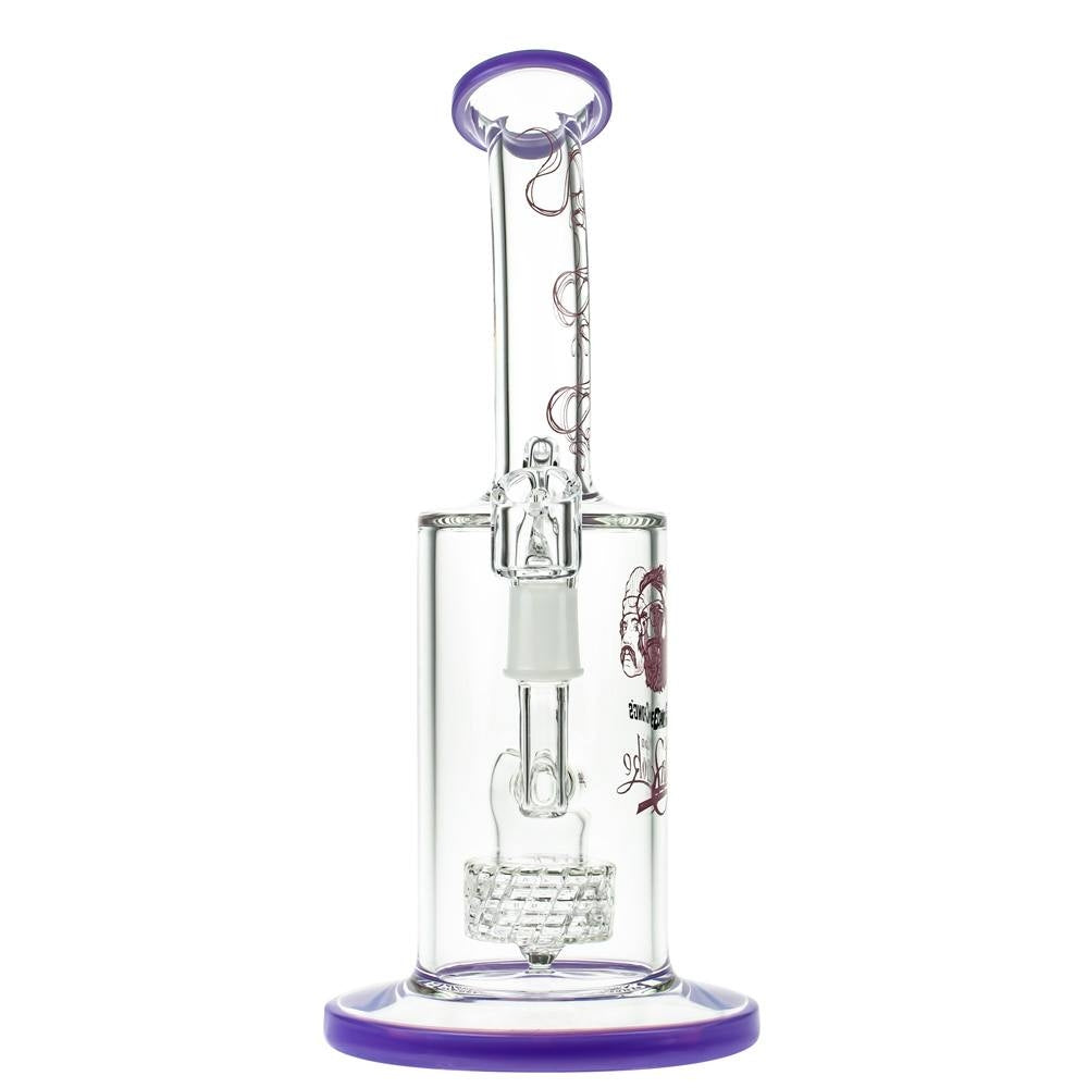 Cheech & Chong’s Big Green Van Glass Dab Rig | 10 Inch | Purple - Front View 