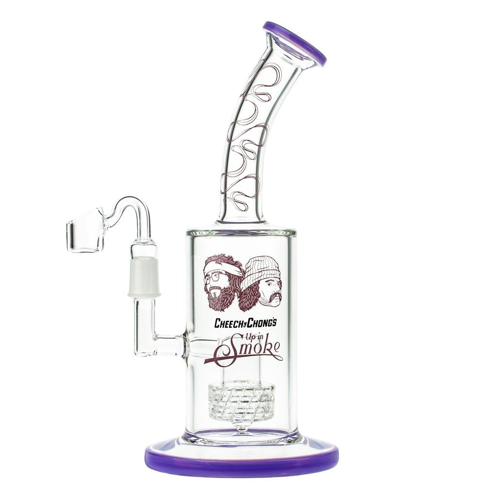 Cheech & Chong’s Big Green Van Glass Dab Rig | 10 Inch | Purple - Side View 1