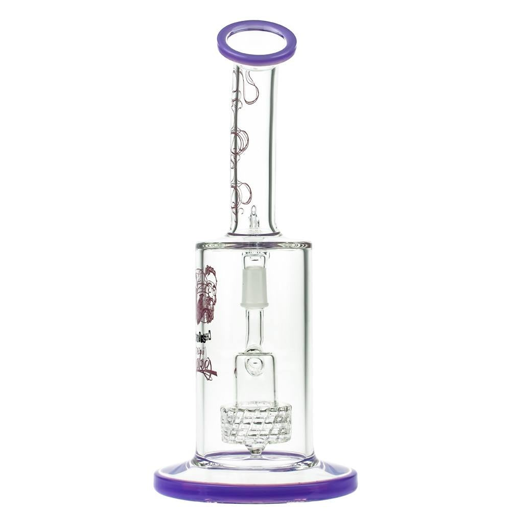Cheech & Chong’s Big Green Van Glass Dab Rig | 10 Inch | Purple - Back View 