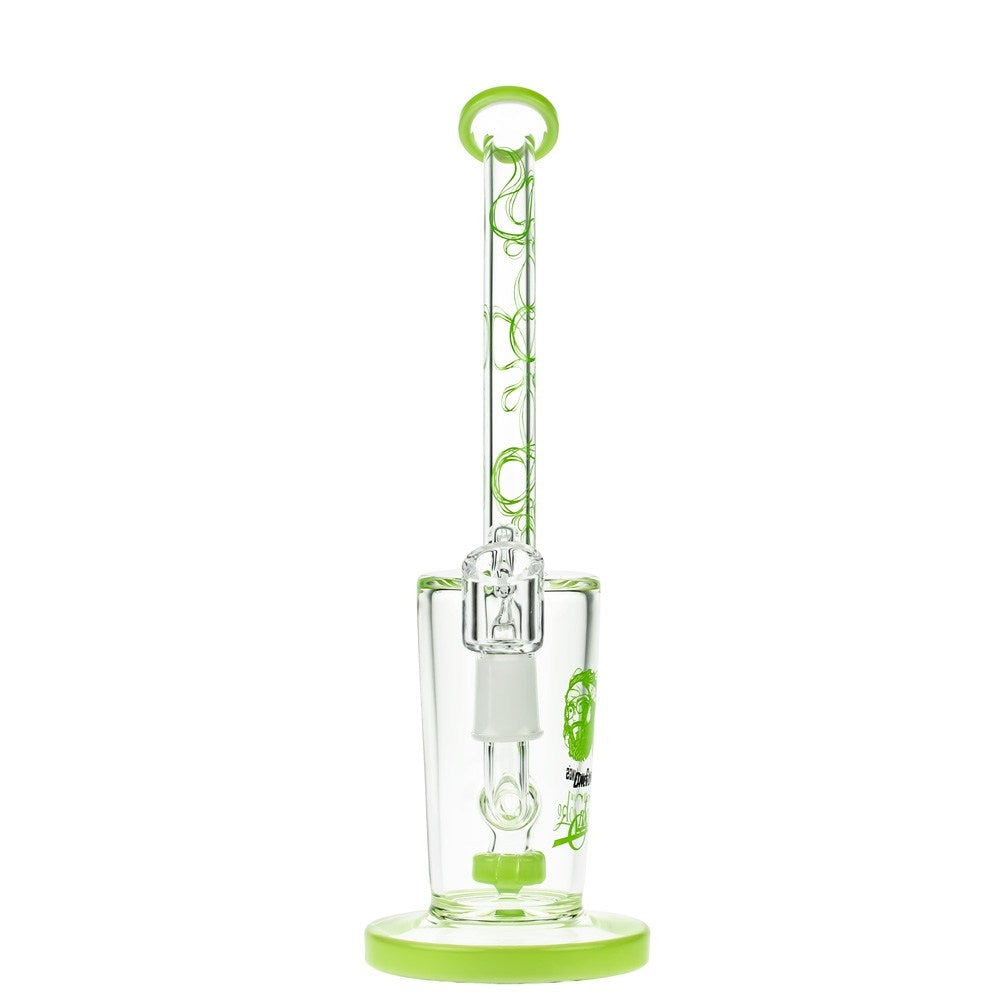 Cheech & Chong’s Maui Waui Glass Dab Rig | 10 Inch | Green - Front View 