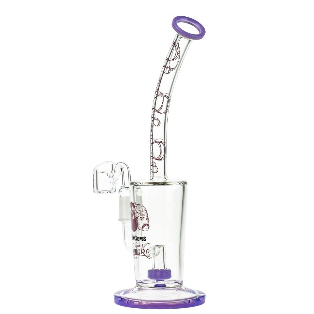 Cheech & Chong’s Maui Waui Glass Dab Rig | 10 Inch | Purple - Side View 2