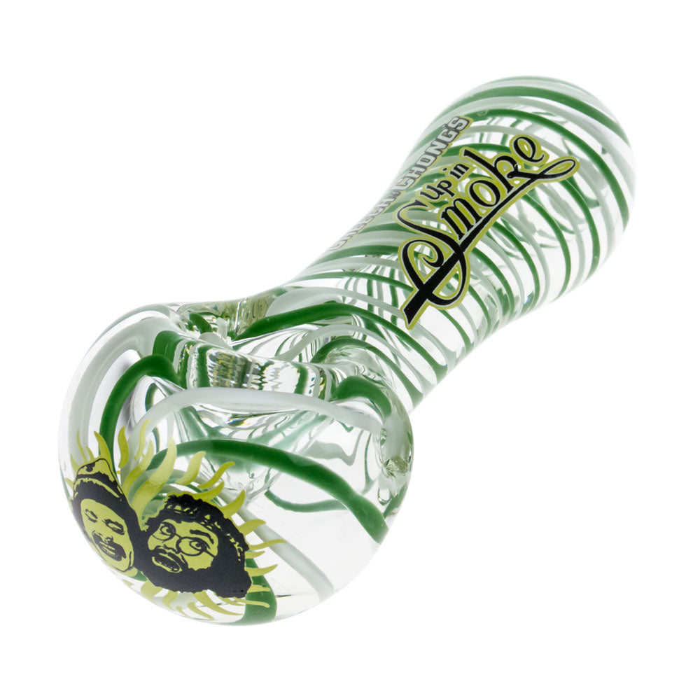 Cheech and Chong’s Up in Smoke 40th Anniversary Glass Spoon Pipe | Green - Front View 