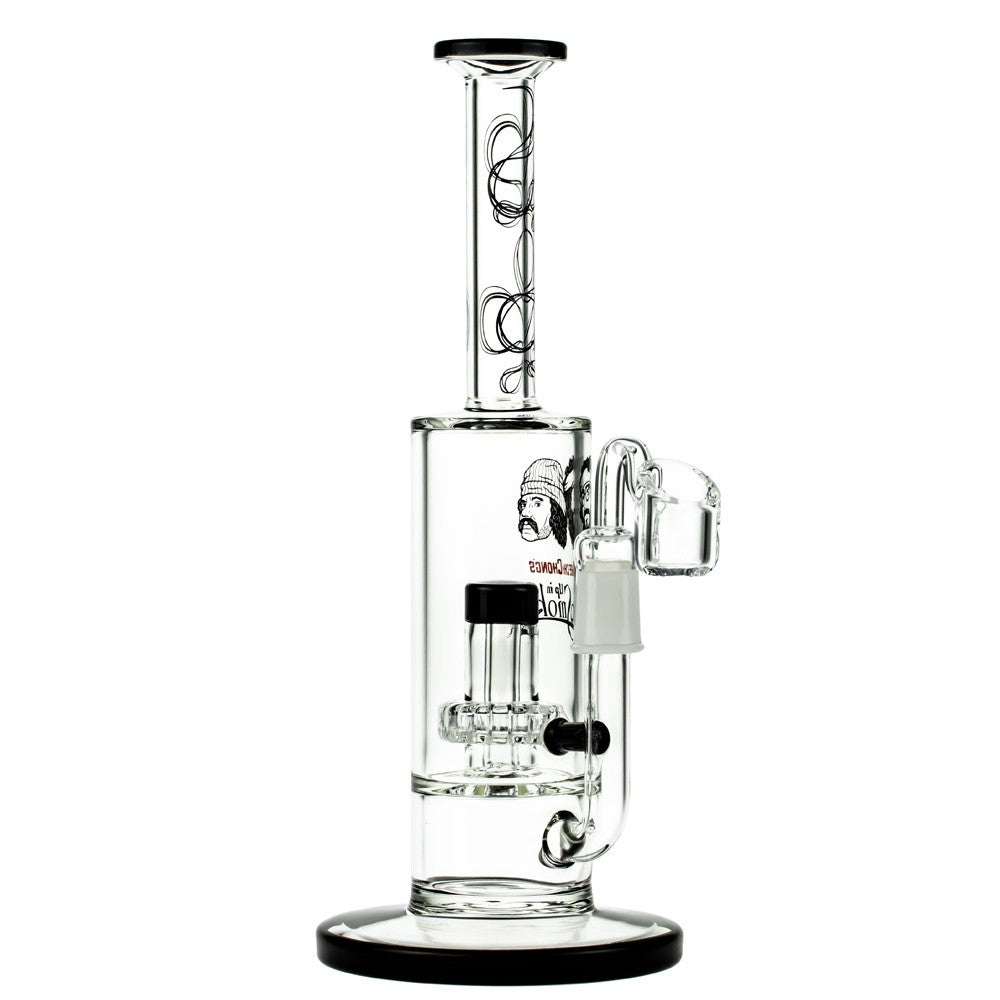 Cheech & Chong’s Great Dane Glass Dab Rig | 10 Inch | Black - Side View 3