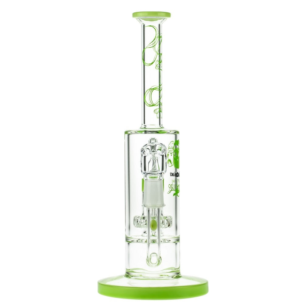 Cheech & Chong’s Great Dane Glass Dab Rig | 10 Inch | Green - Front View 