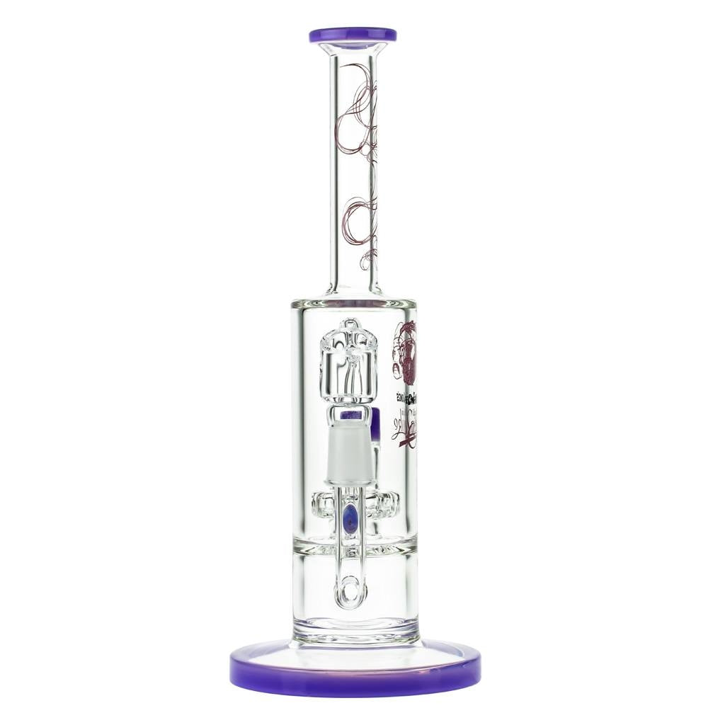 Cheech & Chong’s Great Dane Glass Dab Rig | 10 Inch | Purple - Front View 