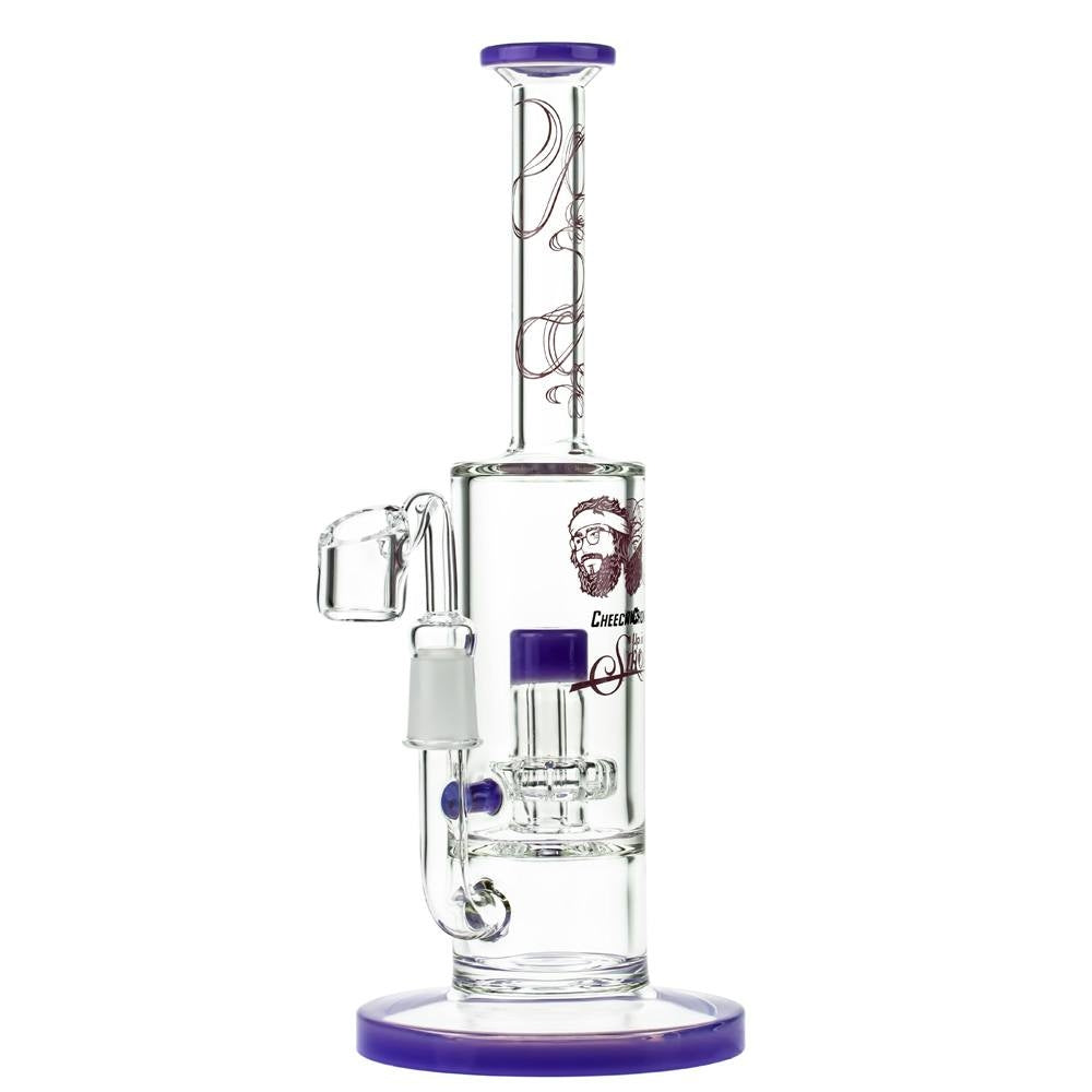 Cheech & Chong’s Great Dane Glass Dab Rig | 10 Inch | Purple - Side View 4