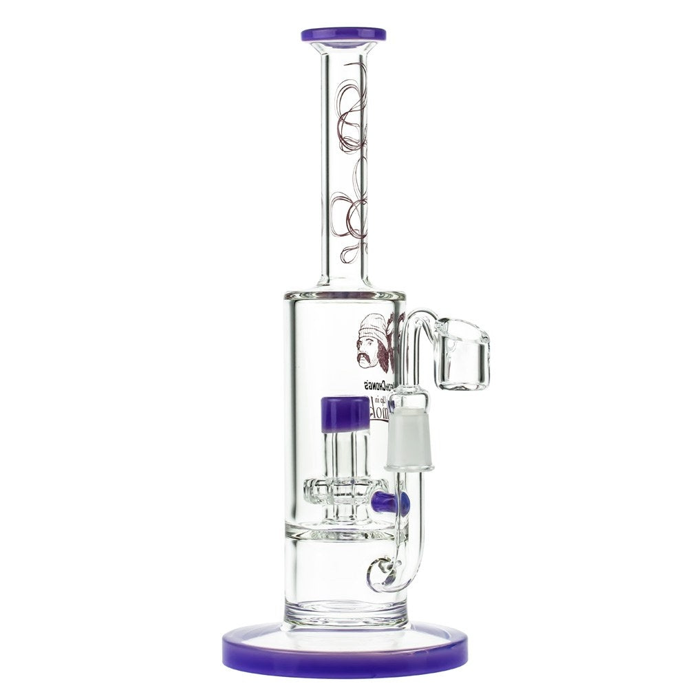 Cheech & Chong’s Great Dane Glass Dab Rig | 10 Inch | Purple - Side View 3