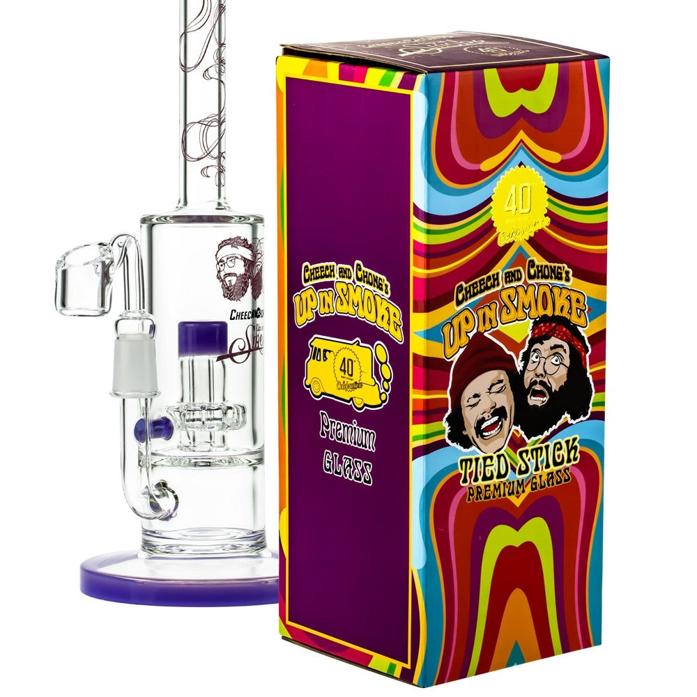 Cheech & Chong’s Great Dane Glass Dab Rig | 10 Inch | Purple - With Box