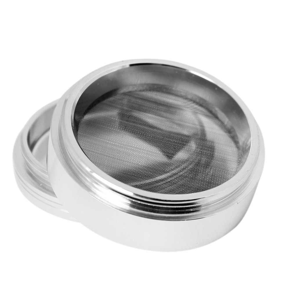 Cali Crusher 2.5 inch Hard Top 4-Piece Grinder - Silver - Screen