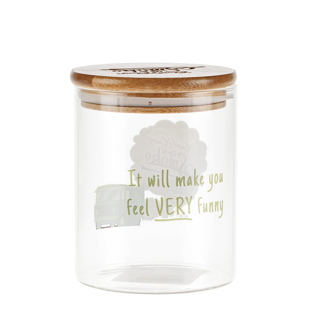 Cheech and Chong Glass Stash Jar | Green Van | Large - Back View 