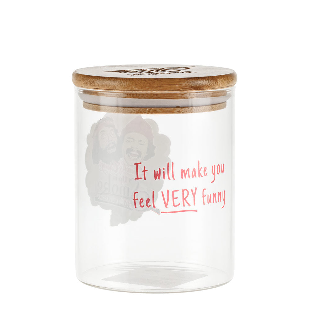 Cheech and Chong Glass Stash Jar | 40th Anniversary | Large - Back View 