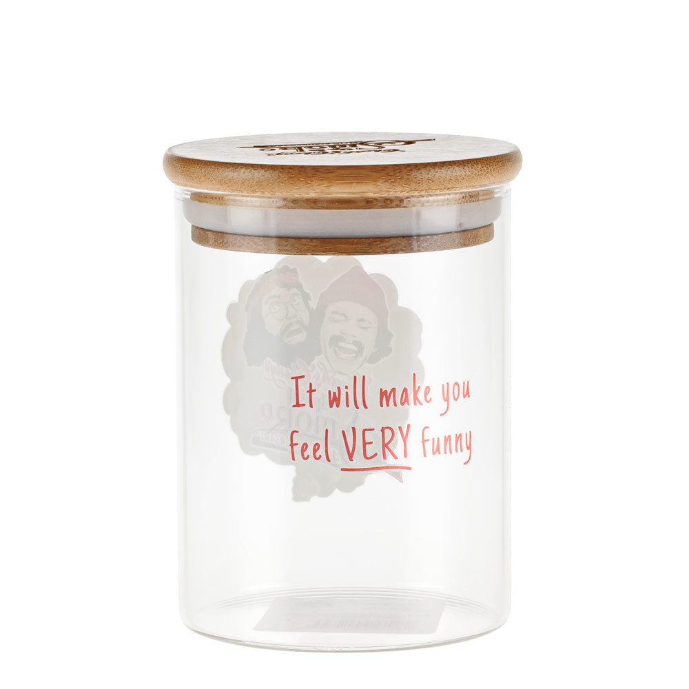 Cheech and Chong Glass Stash Jar | 40th Anniversary | Medium - Back View 