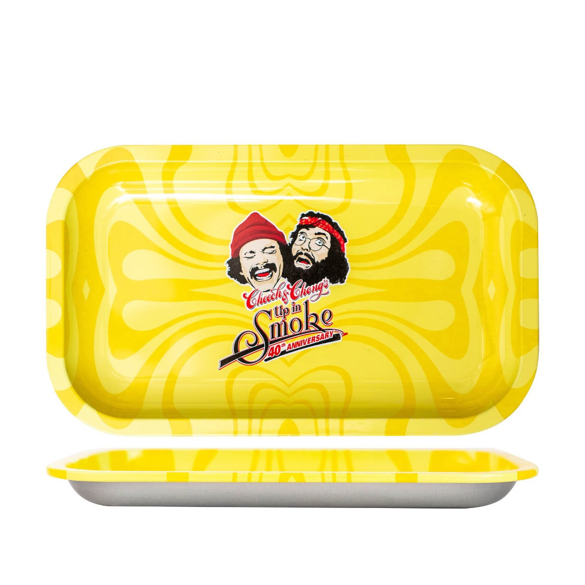 Cheech & Chong’s 40th Anniversary Aluminum Rolling Tray | Yellow | Medium