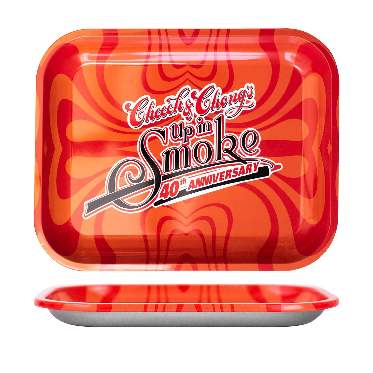 Cheech & Chong’s 40th Anniversary Aluminum Rolling Tray | Red | Large