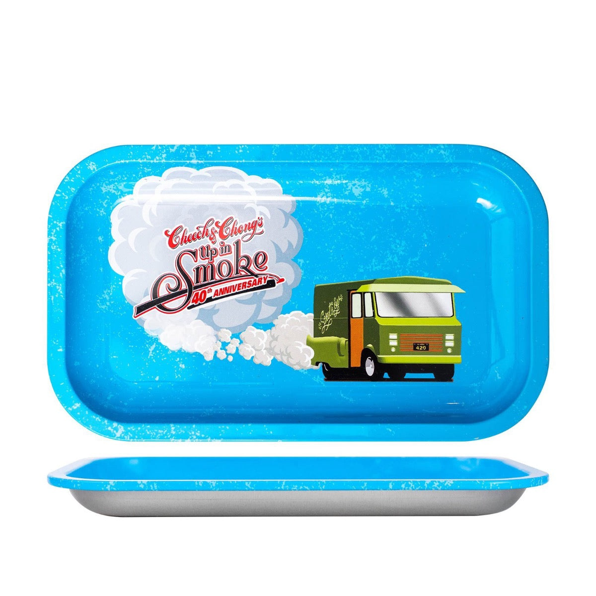 Cheech & Chong’s 40th Anniversary Aluminum Rolling Tray | Blue