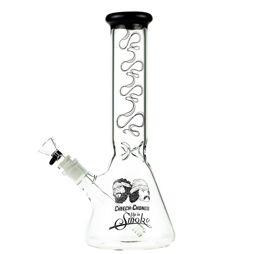 Cheech & Chong’s Up in Smoke Beaker Ice Bong | 12 inch - Side View 1