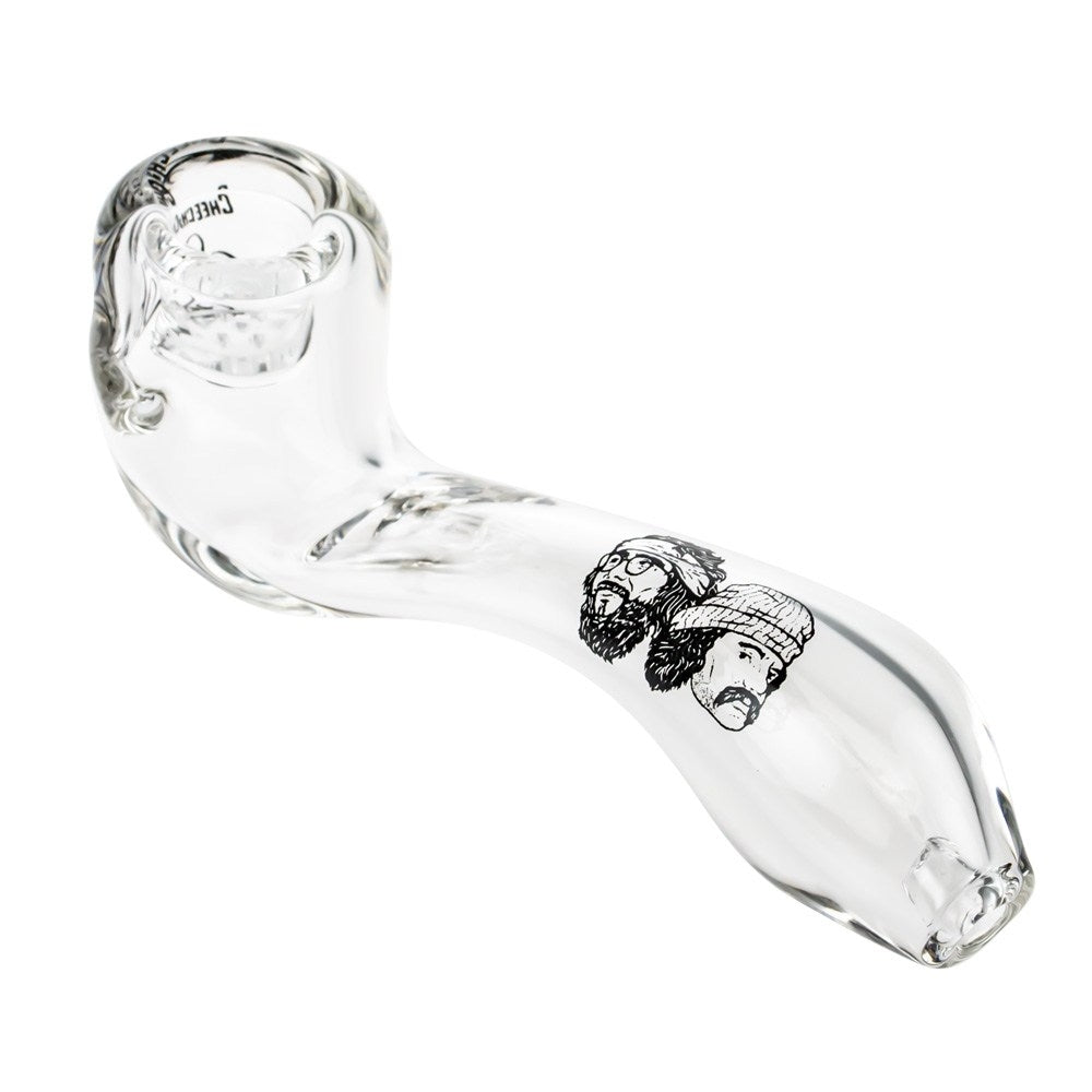 Famous X Cheech and Chong's Sherlock Hand Pipe | Clear | side view 2