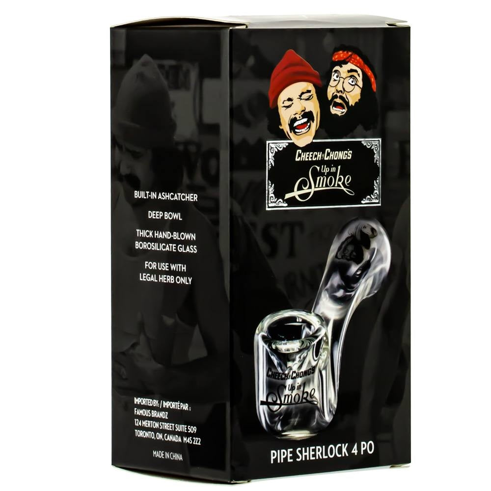 Famous X Cheech and Chong's Sherlock Hand Pipe | Clear | box