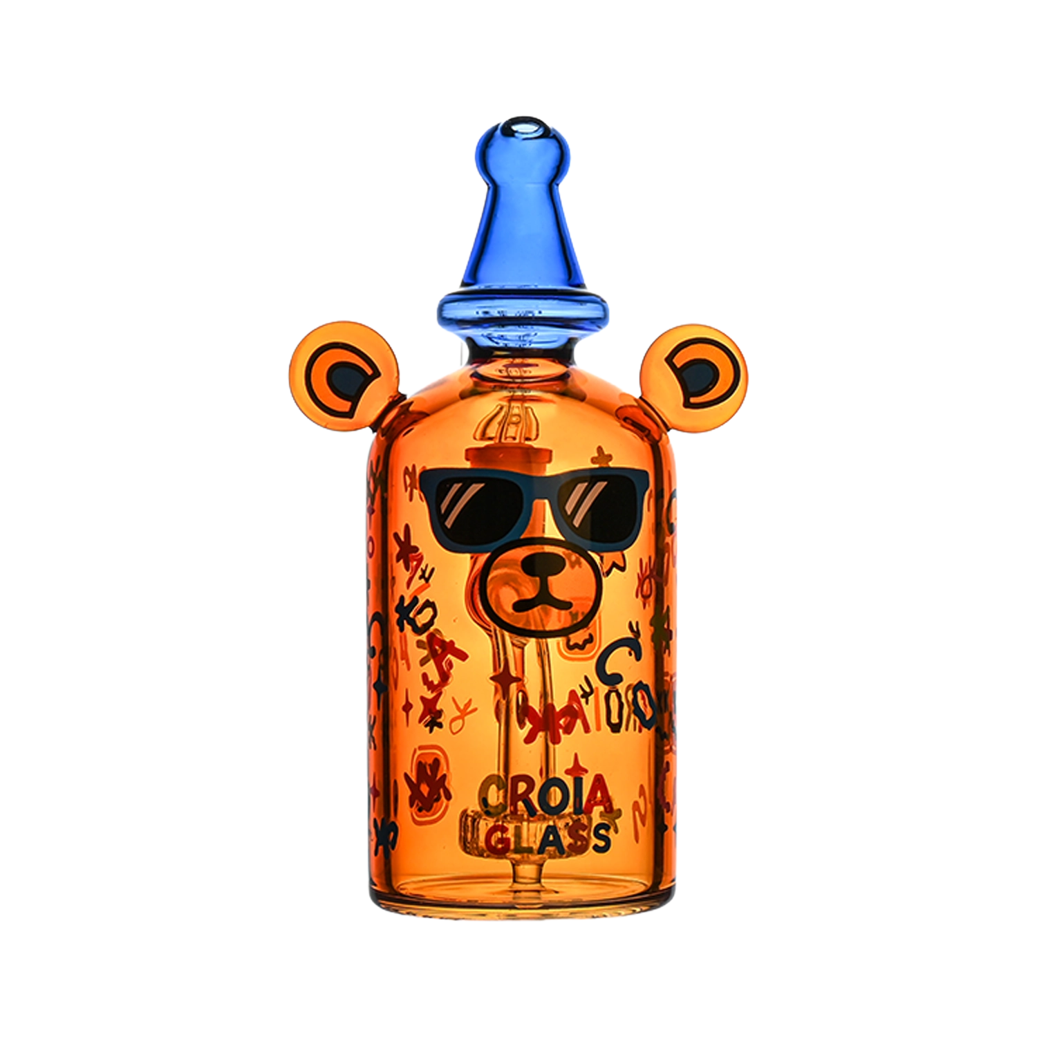 Croia Glass Cool Teddy Bear Dab Rig with Showerhead Perc | Croia Glass