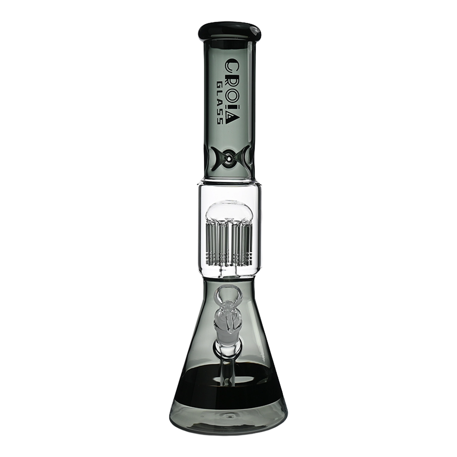 Croia Glass 15" Beaker Bong with Tree Perc and Ice Catcher | Croia Glass