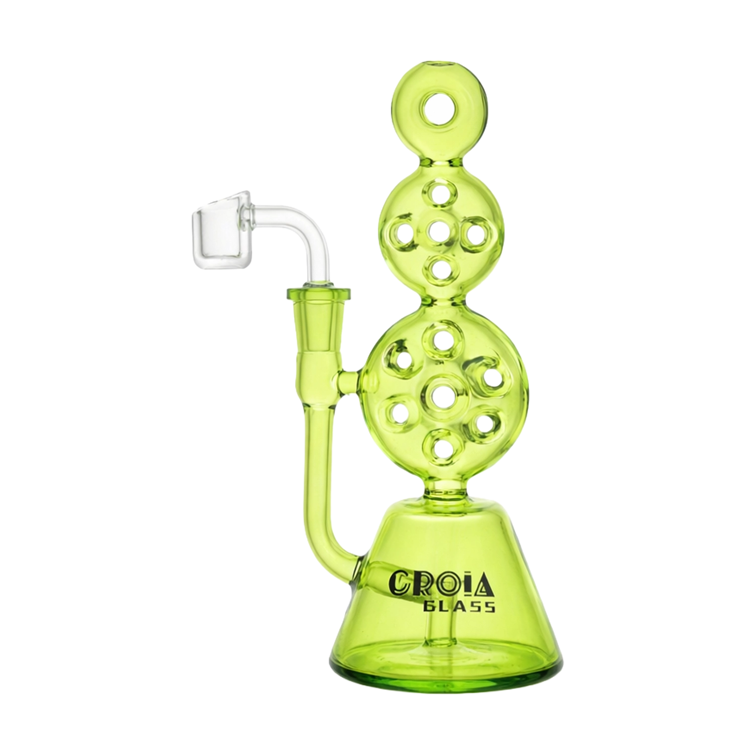 Croia Glass 8" Triple Stack Swiss Perc Recycler Dab Rig | Croia Glass