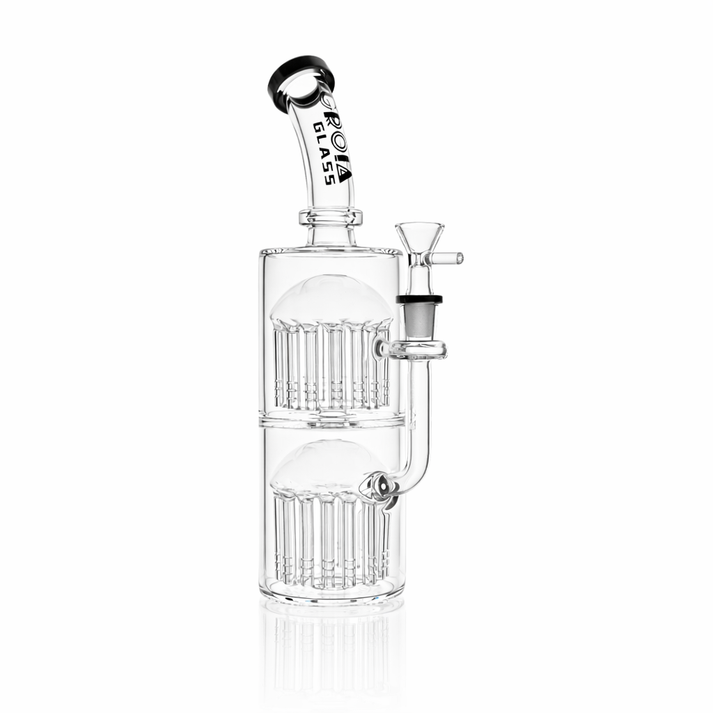 Croia Glass 11" Double Tree Perc Scientific Glass Bong | Croia Glass