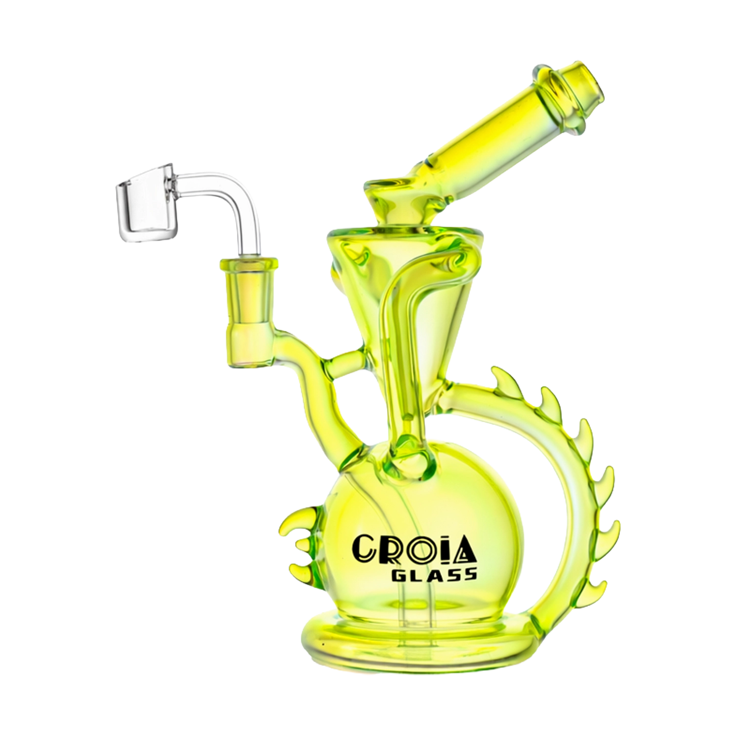Croia Glass 10" Dragon Spine Recycler Dab Rig | Croia Glass