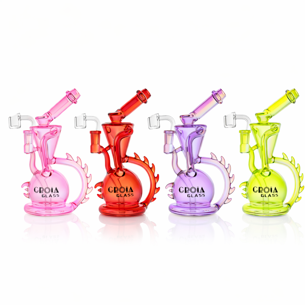 Croia Glass 10" Dragon Spine Recycler Dab Rig | Croia Glass