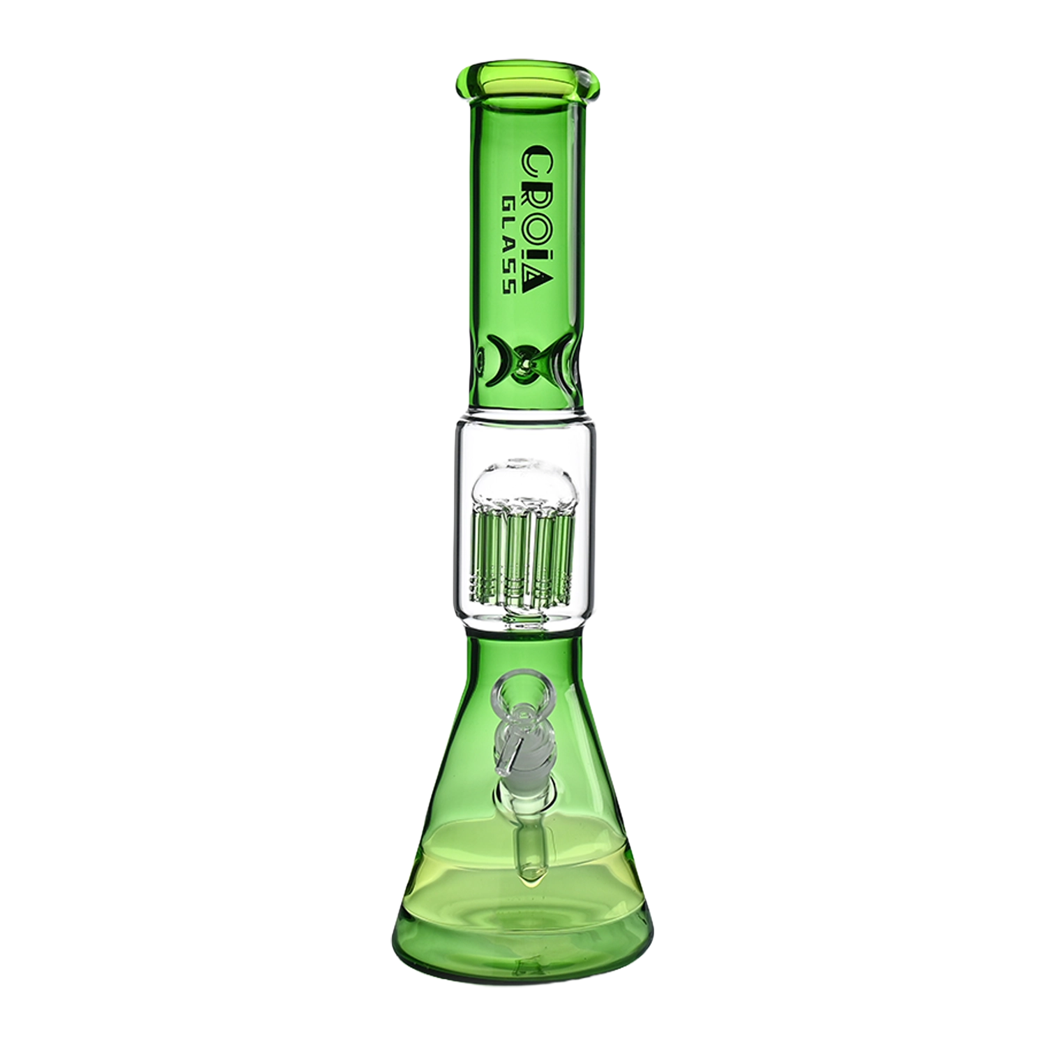 Croia Glass 15" Beaker Bong with Tree Perc and Ice Catcher | Croia Glass