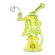 Croia Glass 10" Symmetrical Quad-Donut Klein Recycler Dab Rig | Croia Glass