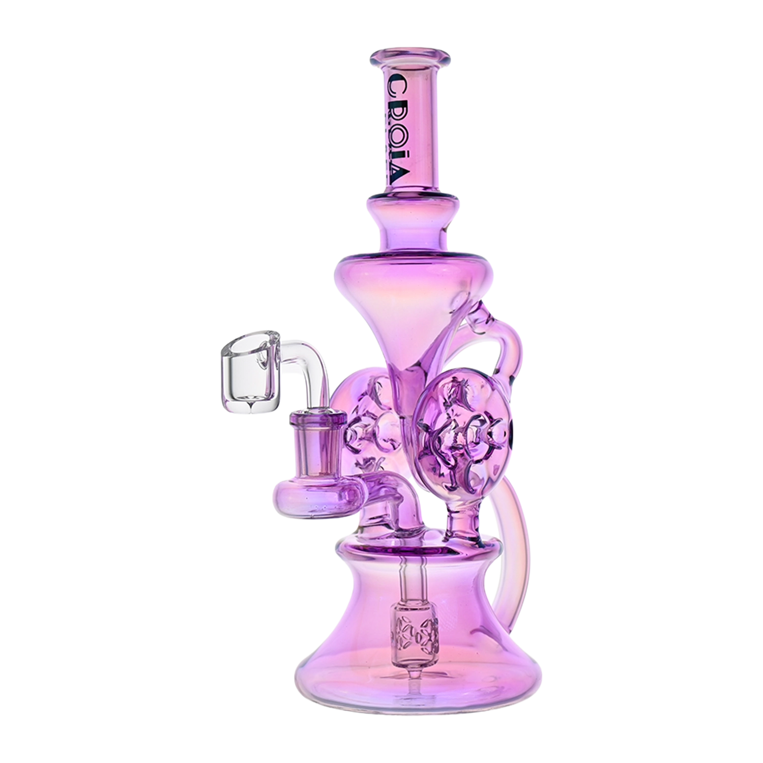 Croia Glass 10" Dual Swiss Perc Klein Recycler Dab Rig | Croia Glass