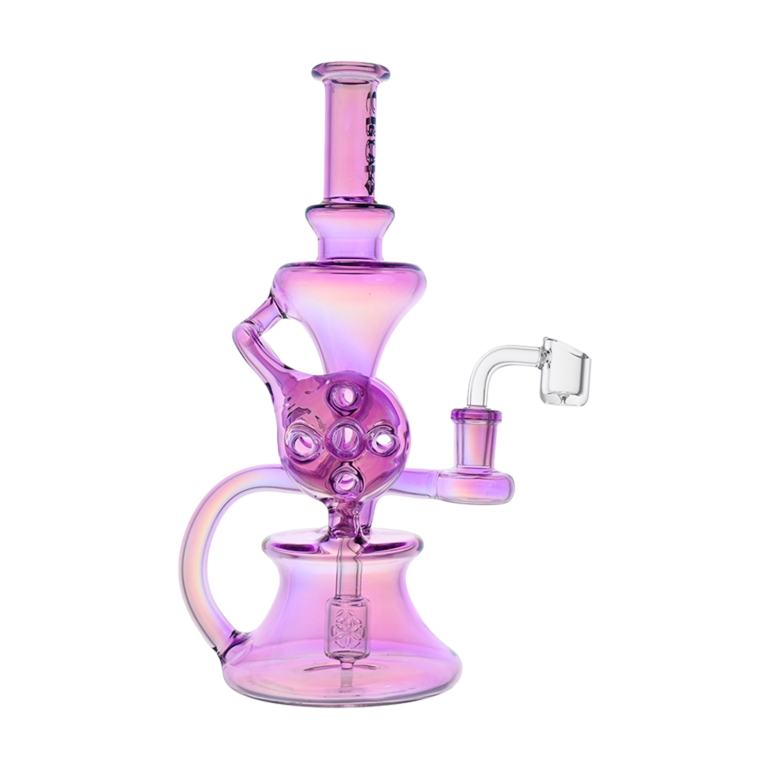 Croia Glass 10" Dual Swiss Perc Klein Recycler Dab Rig | Croia Glass