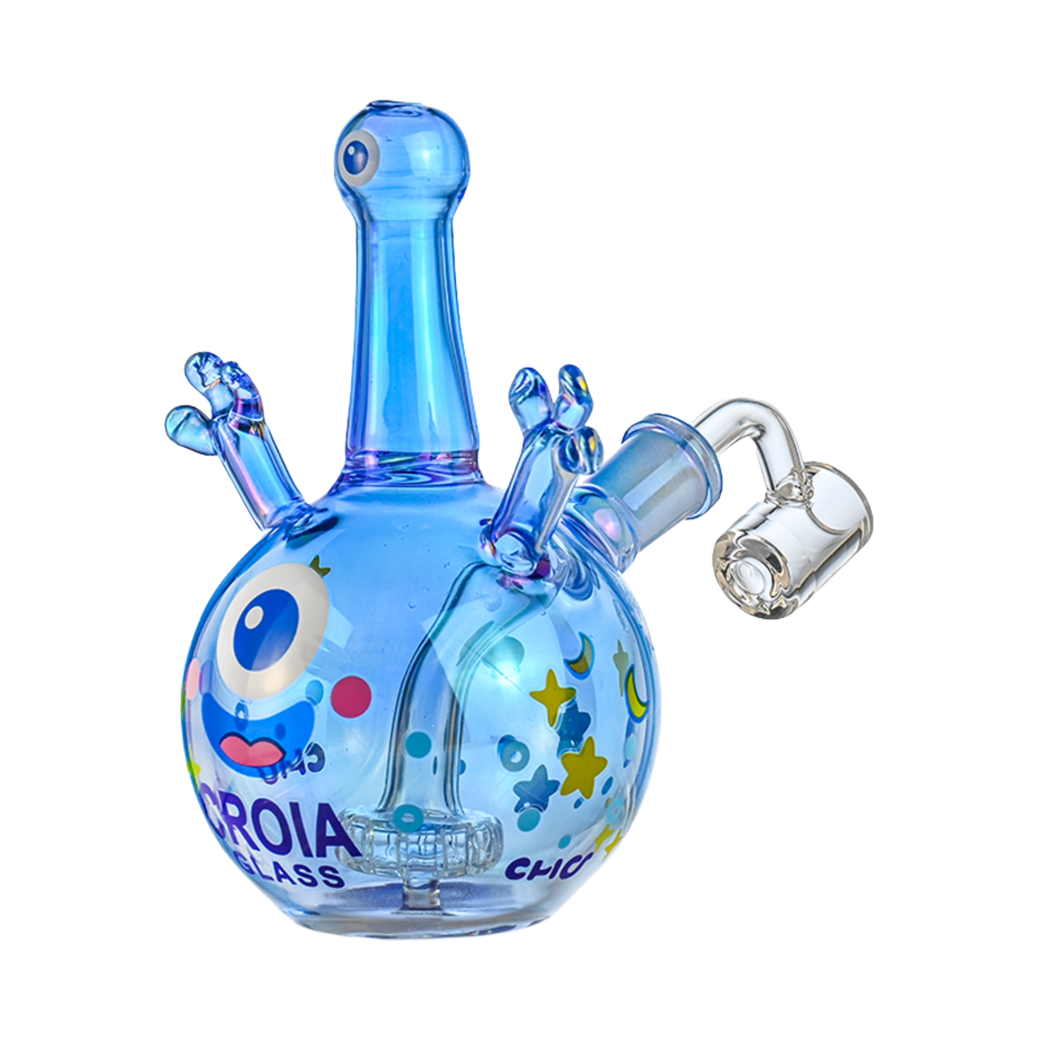Croia Glass Cyclops Monster Mini Dab Rig with Showerhead Perc | Croia Glass