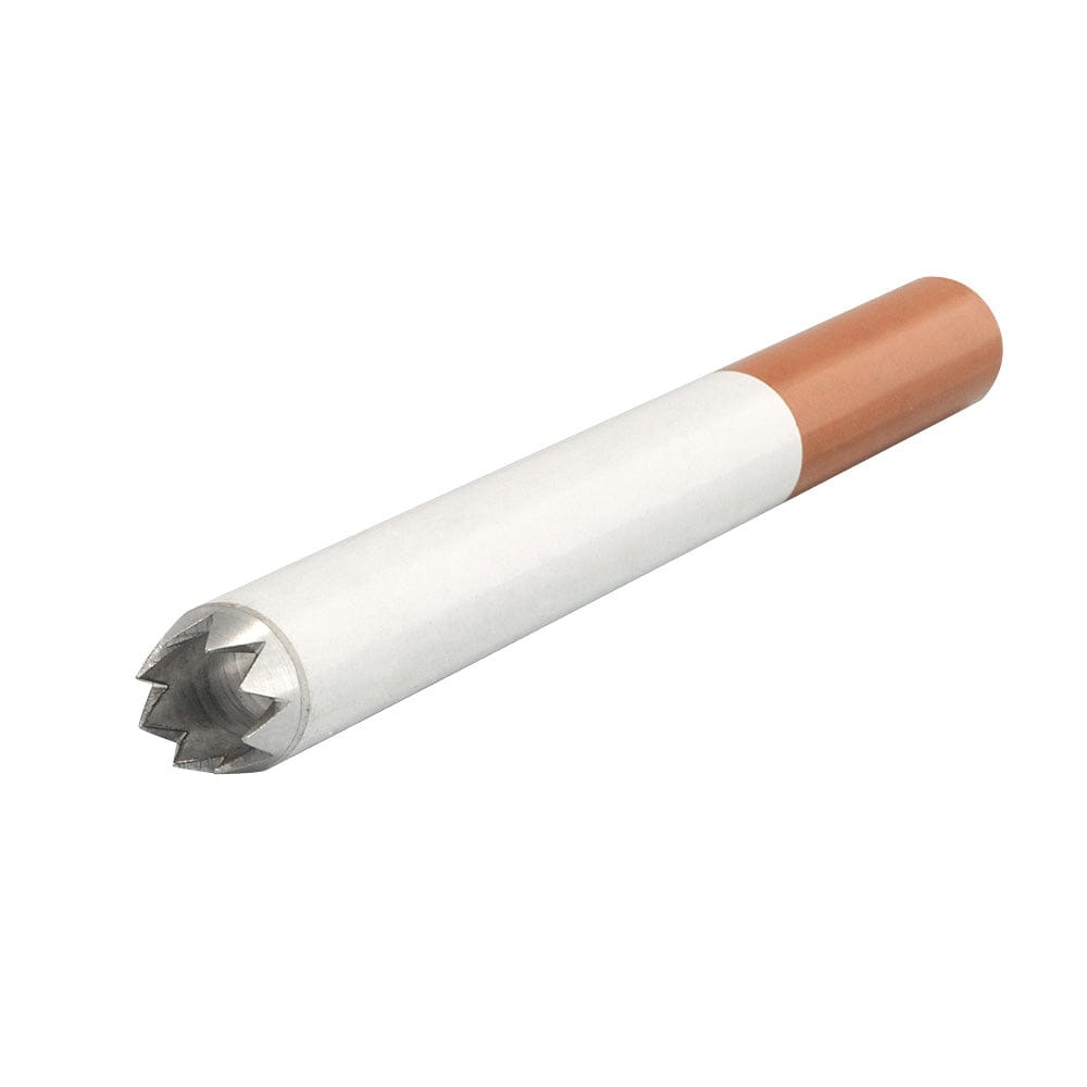 A close-up side view of “The Digger” Large Tobacco Taster, showing its standard design and brown-and-white filter tip.