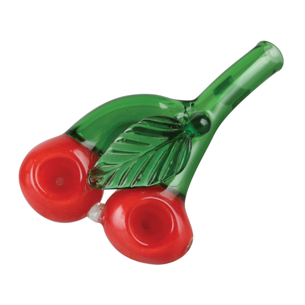 Double Cherry Glass Spoon Pipe
