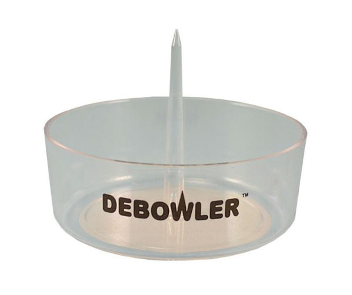 Debowler Ashtray with Cleaning Spike | 4 Inch | Clear