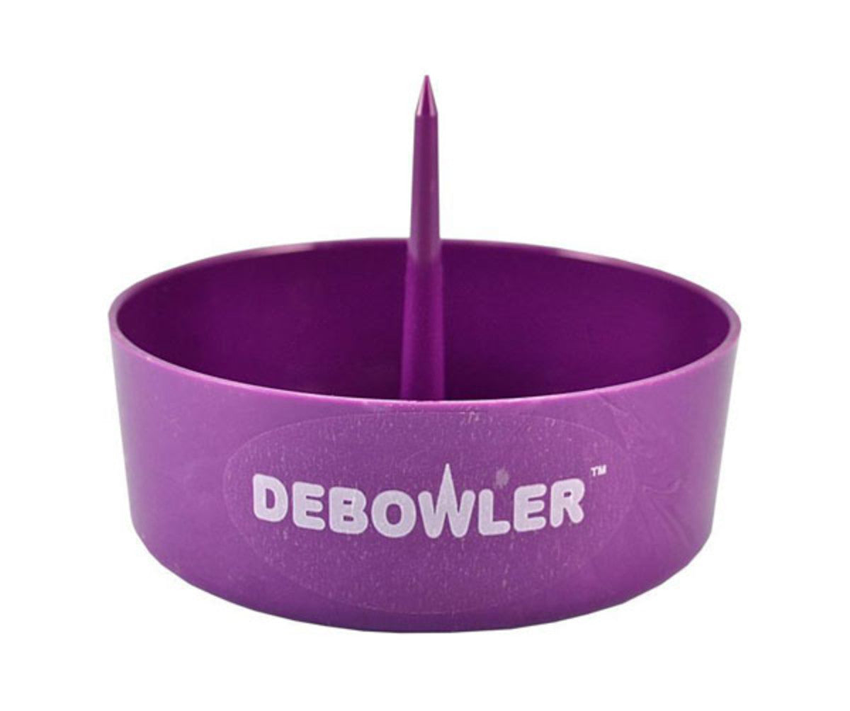 Debowler Ashtray with Cleaning Spike | 4 Inch | Purple