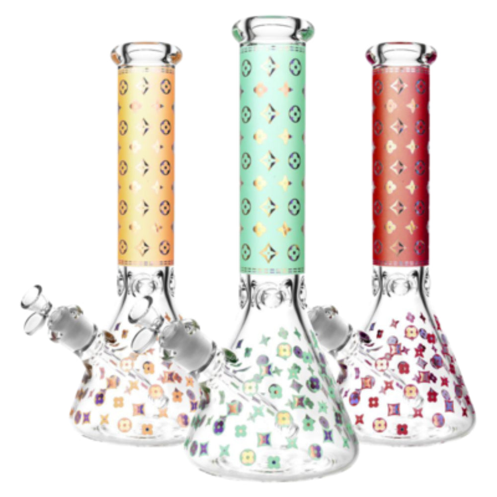 Designer Floral Diamond Print Bong | All Colors