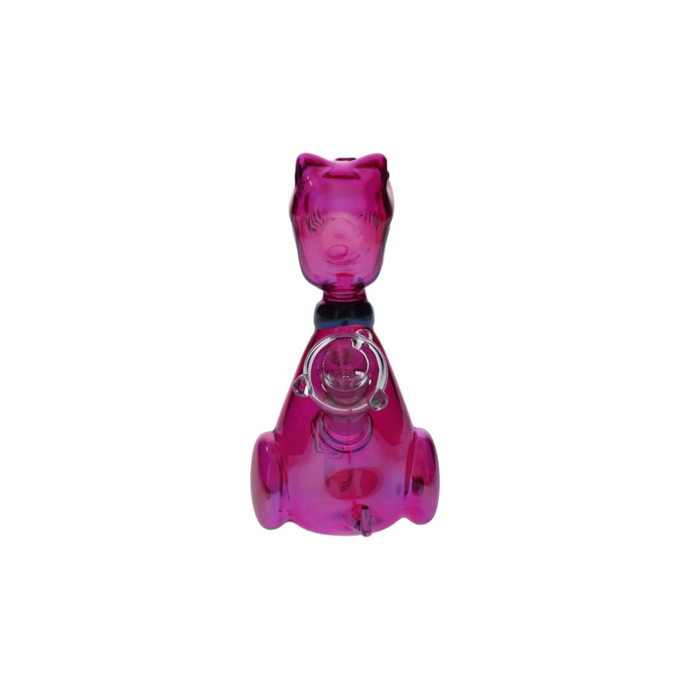 Daily High Club August 2023 Rave Dino Smoking Box | glass dino with bowl | back view