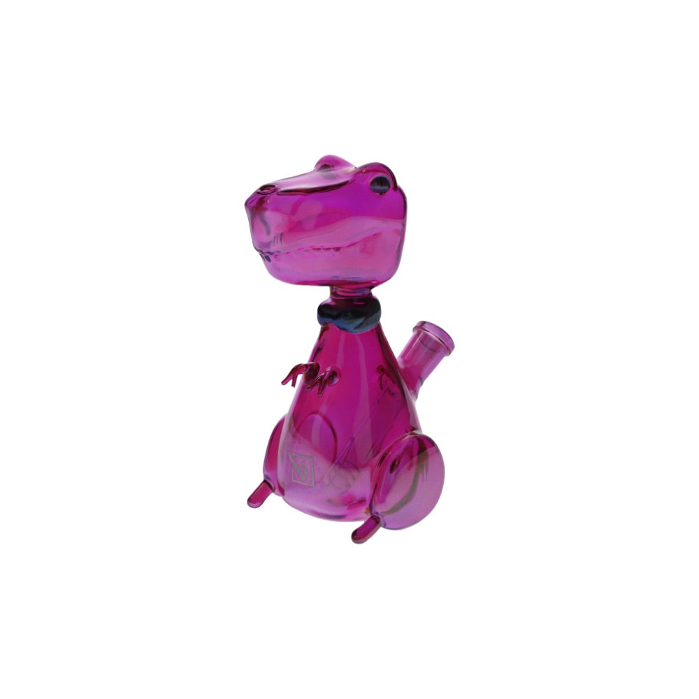 Daily High Club August 2023 Rave Dino Smoking Box | glass dino | side view 1